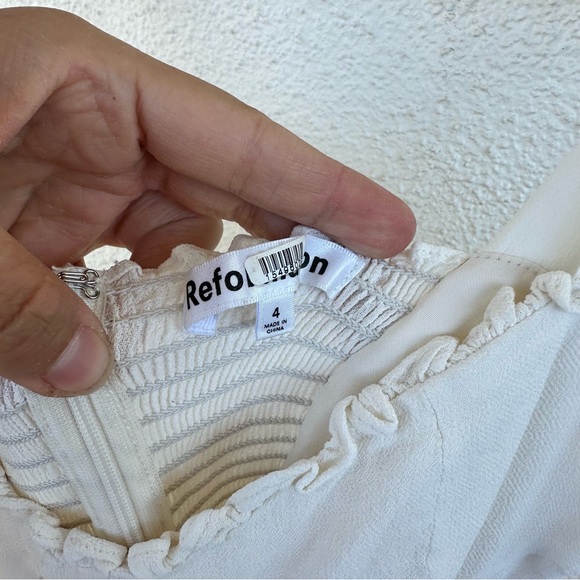 Reformation Christine Dress in Ivory size 4 - Picture 8 of 12